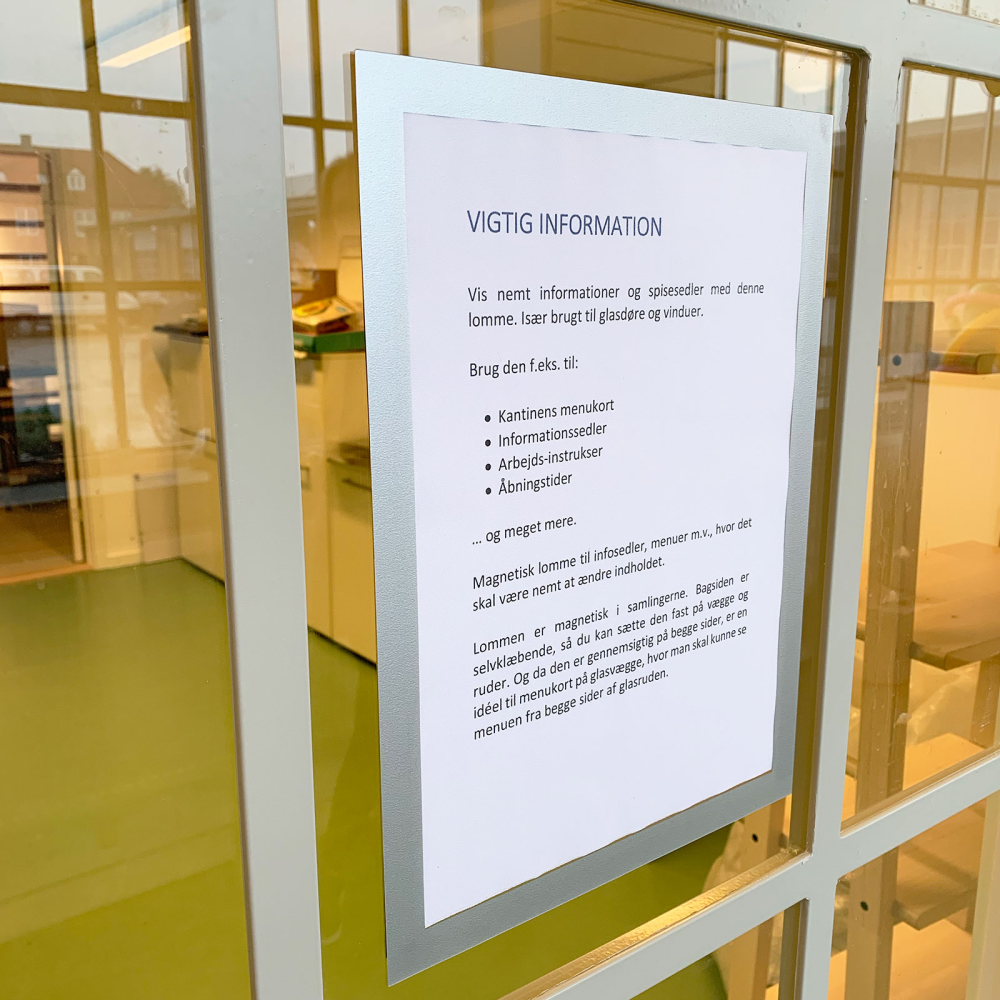 Magnetram fönsterdisplay A5, Silver