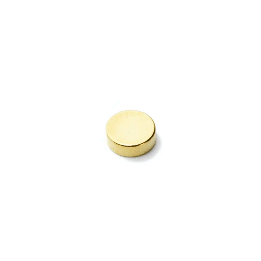 Supermagnet 6x3 mm, Skiva (guld)