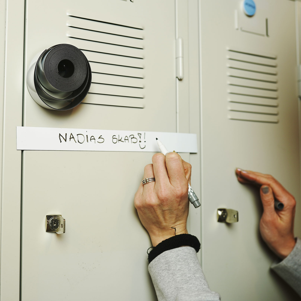 Magnetband m/skrivbar yta, 30 mm (3 meter) - Vit