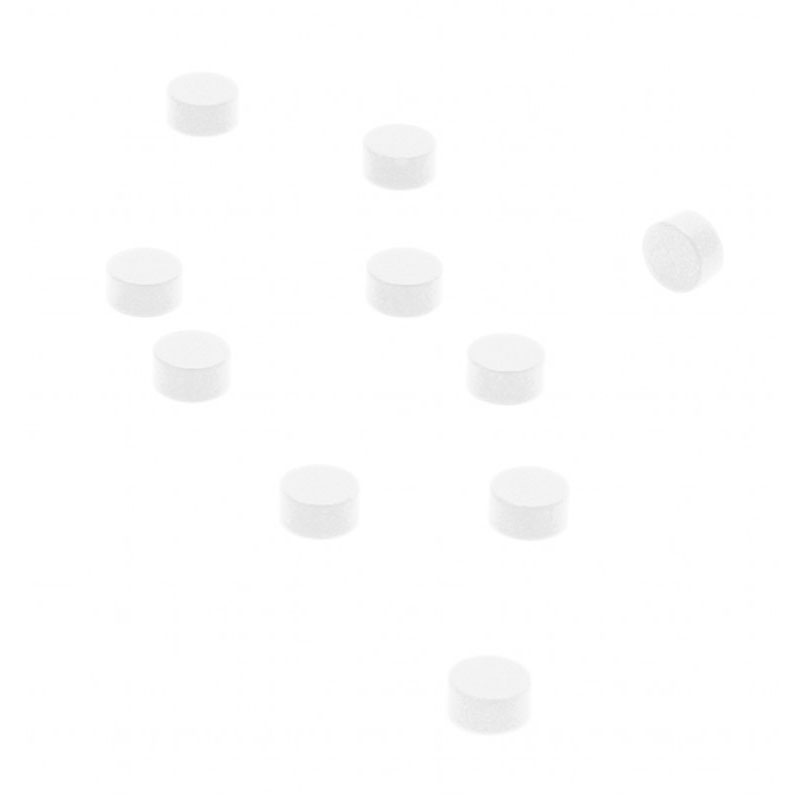 Färgade supermagneter 6x3 mm, 10 st Vit