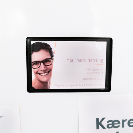 Magnetficka, Svart 9x6 cm