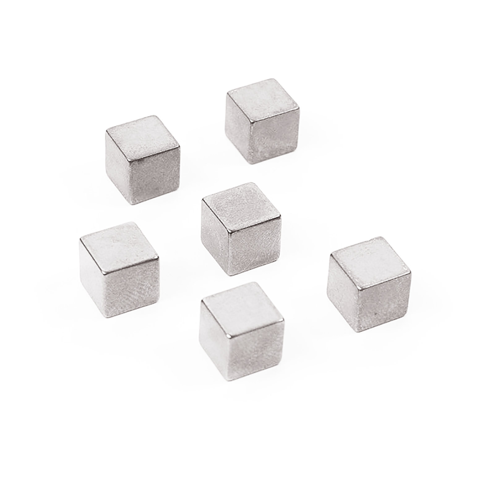 CUBE supermagneter 8x8x8 mm, 6-pack silver
