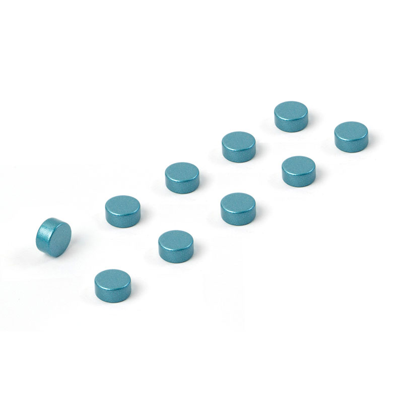 Färgade supermagneter 6x3 mm, 10-pack SKYBLUE