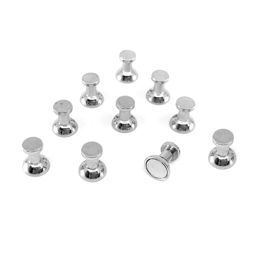 STIFT magneter metall, 10 st - kylskåpsmagneter