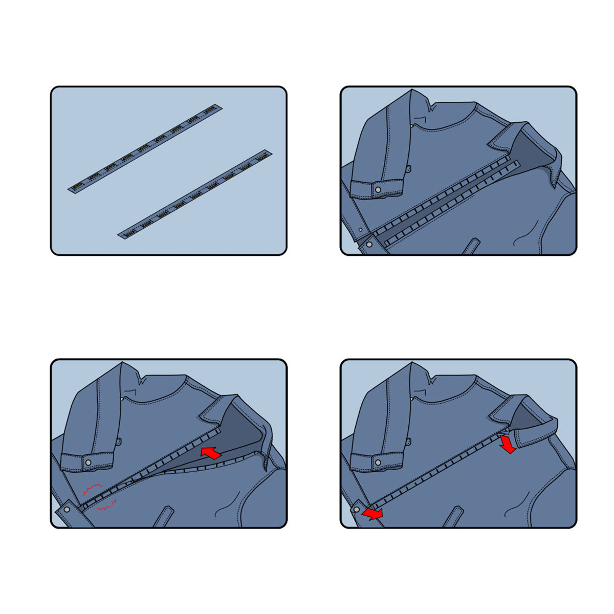 Magnetisk dragkedja ZC-02 (säljs per meter)