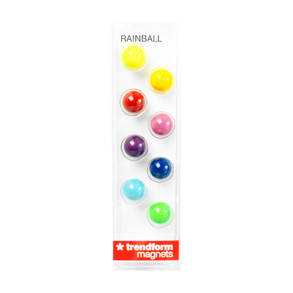 RAINBALL bollmagneter, 8-pack Kylskåpsmagneter