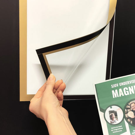 Magnetram fönsterdisplay A4, Guld