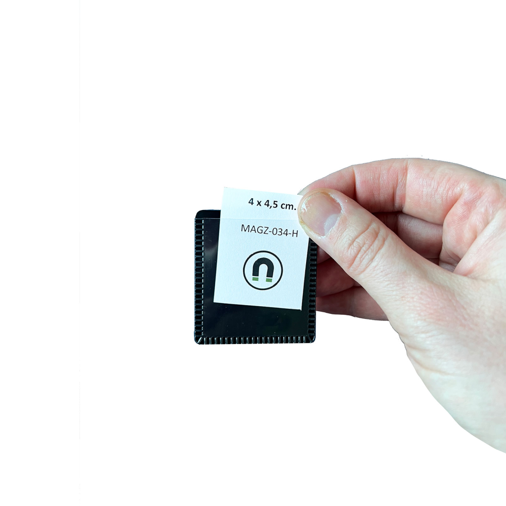 Magnetficka, Svart 4x4,5 cm