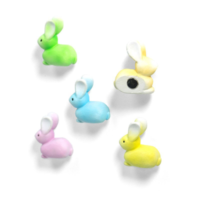 Kaniner i fina pastellfärger - Kylskåpsmagneter från Trendform. 