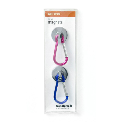 2-pack magneter med karbinhake - håller ordning på dina saker!