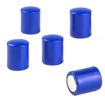 Blåa stavmagneter - bra för glastavlor eller whiteboard - paket med 5 st starka magneter