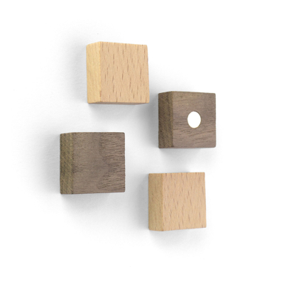 Wood Square magneter av trä, 4-pack från Trendform FA3142