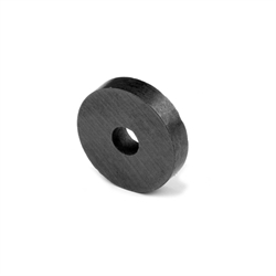 Ferrit magnet 22x6x5 mm. disc med hål i. 