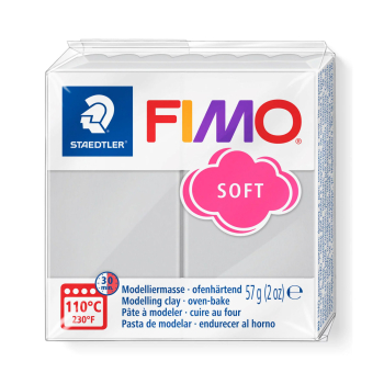 Grå FIMO soft modellera. Köp det idag hos Magnordic - vi har alltid snabb leverans och alla färger Fimo i lager
