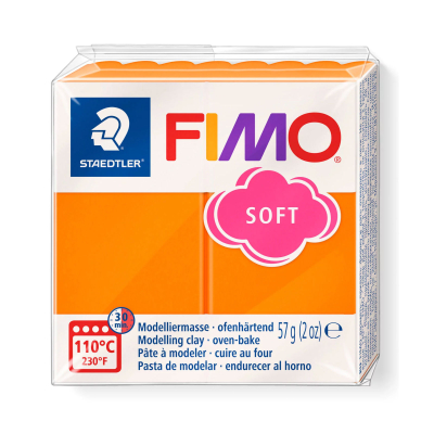 Orange färgad Fimo Soft lera för DIY och smycken - vanlig paket med 57 gram mjuk modellera