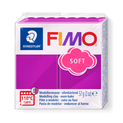 Fimo Soft Purpur är en mjuk hobbylera för DIY och smycken av Fimo Clay