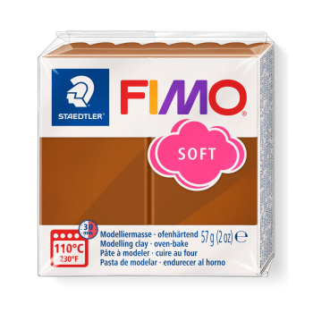 Brun FIMO soft modellera i förpackning med 57g - gör t.ex smucken eller kylskåpsmagneter med Fimo lera