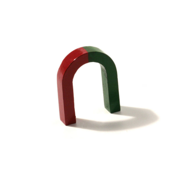 Liten hästsko magnet 5x4 cm. röd och grön