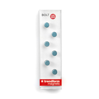 Du får dina metalliska blå magneter levererade i en fin presentbox, och det finns 6 st blå magneter i varje paket från Trendform.