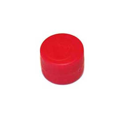 Röd gummimagnet 17x12 mm och styrka 4,3 kg
