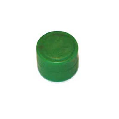 Grön gummimagnet 16x11 mm och styrka 4 kg.