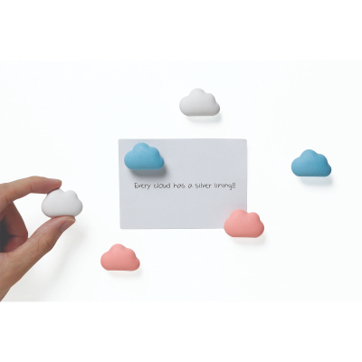 Molnmagneter - Qualy Cloud Magnets i 6-pack.