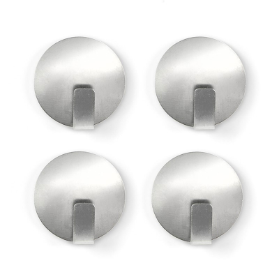 Silverfärgade magnetkrokar till kylskåpet i 4-pack.