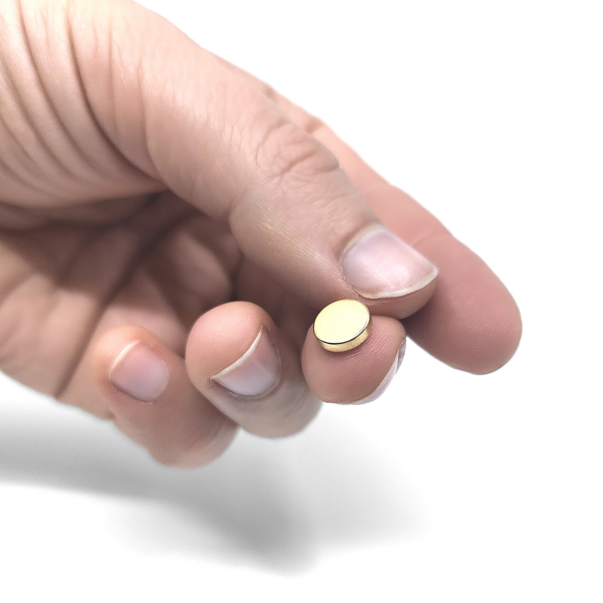 Supermagnet 8x2 mm, Skiva (guld)