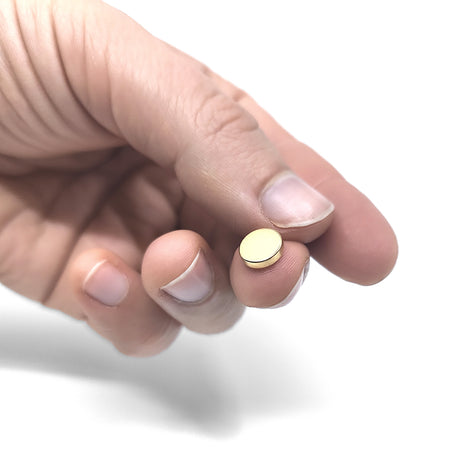 Supermagnet 8x2 mm, Skiva (guld)