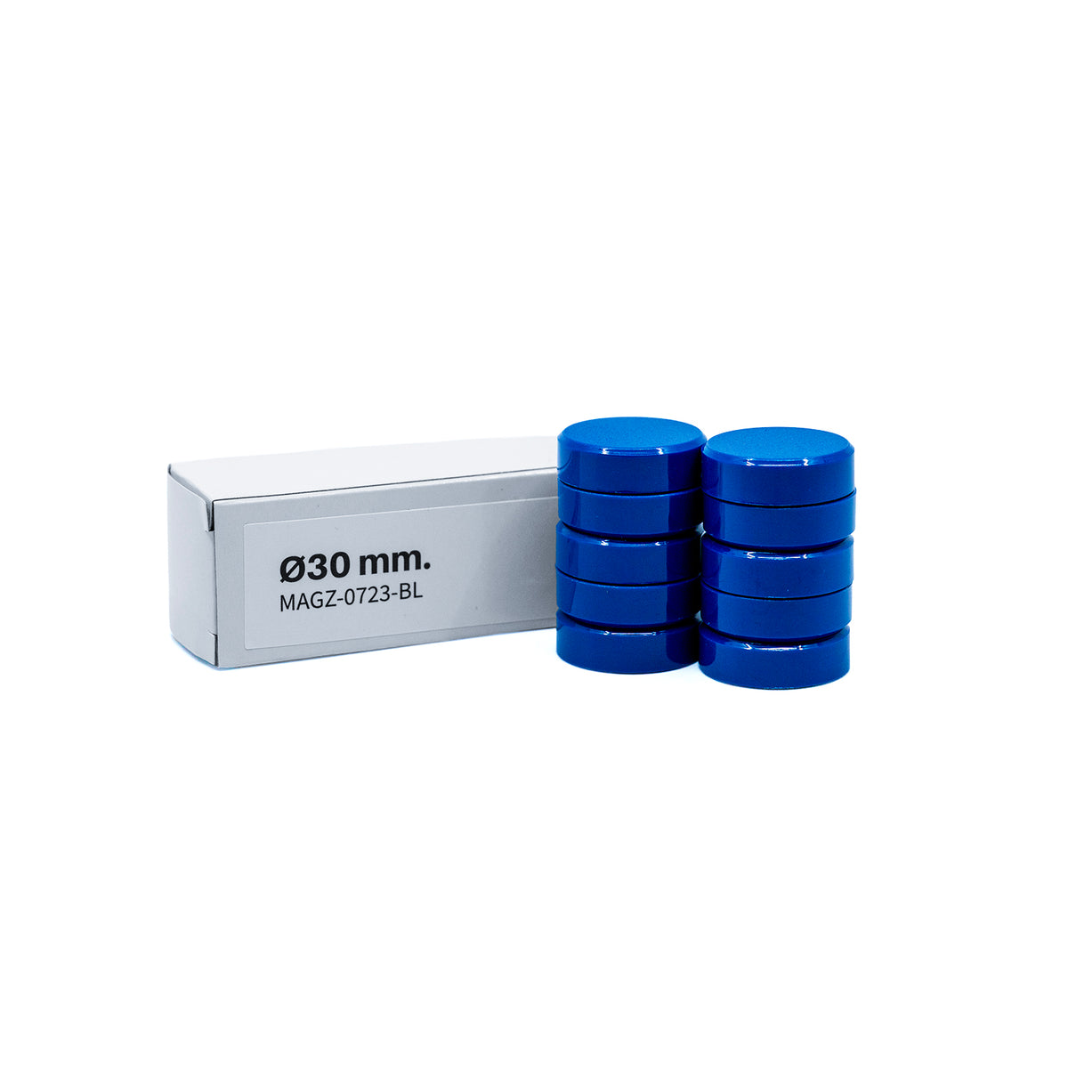 Magnordic magneter, Blå Ø30 mm - kontorsmagnet (10 st)