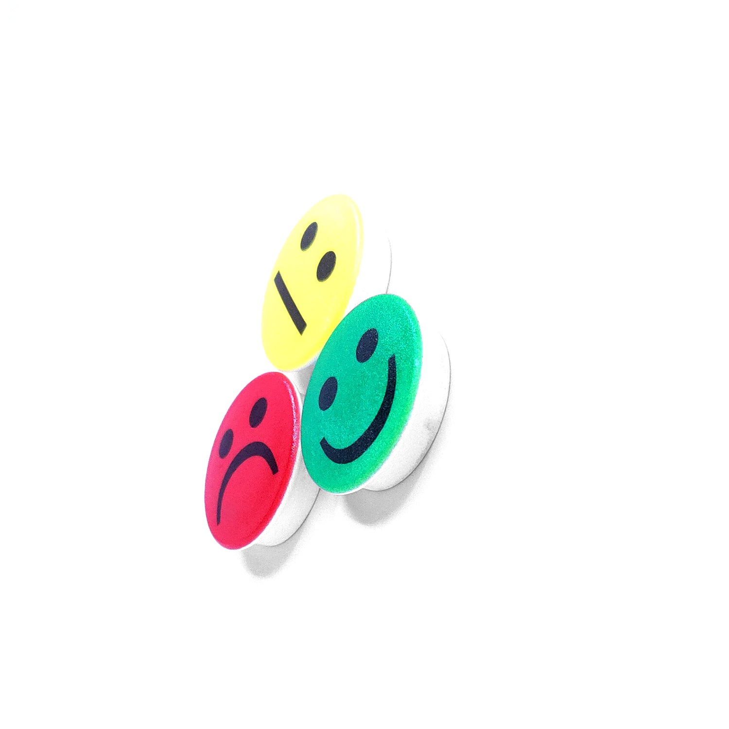 Glad & grön smiley magnet | Starka magneter för glas & whiteboard