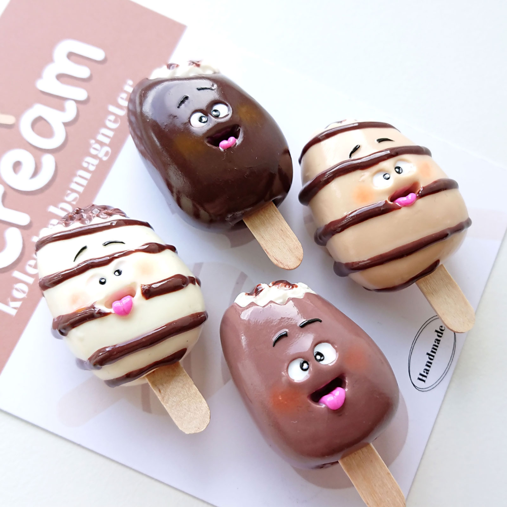 Glasspinne CHOCO, 4 st - kylskåpsmagneter