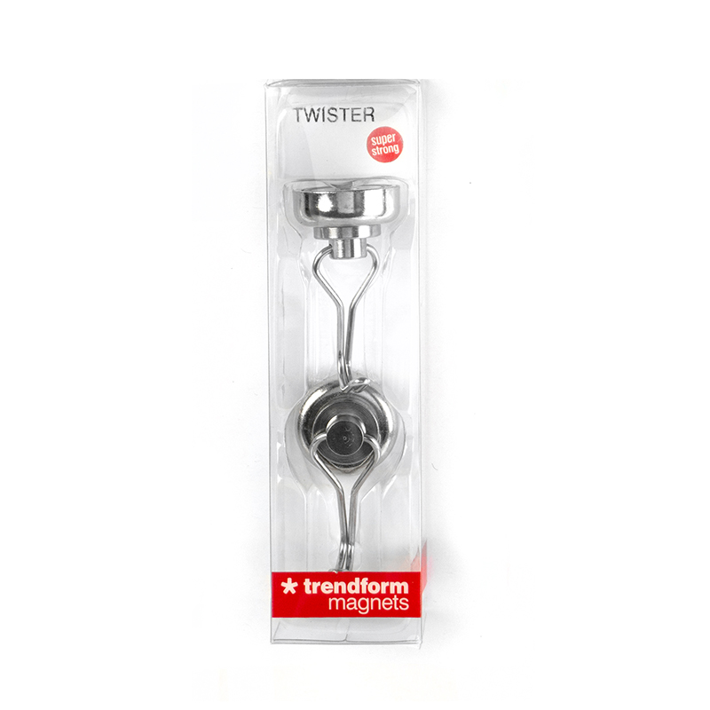 TWISTER magnetkrok 2-pack, Ø25 mm. stål (roterande)