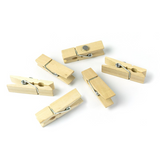 Träklämmor, 6 st - kylskåpsmagneter