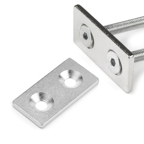 Countersunk metallplåt 80x20x3 mm