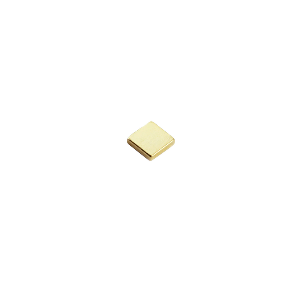 Supermagnet kub 5x5x1 mm, Guld