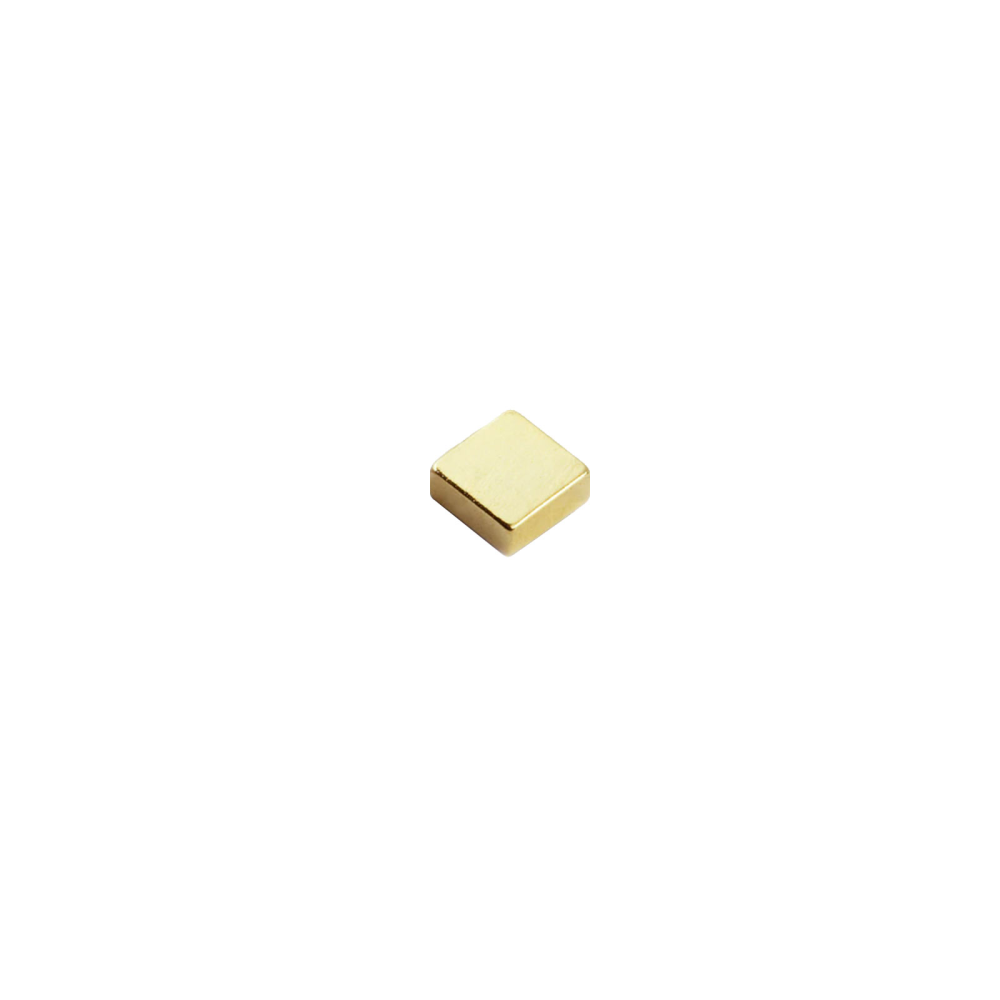 Supermagnet kub 5x5x2 mm., Guld