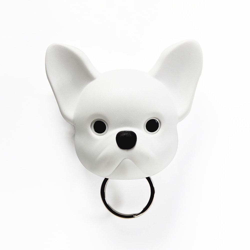 Hund nyckelhållare VIT, magnetisk