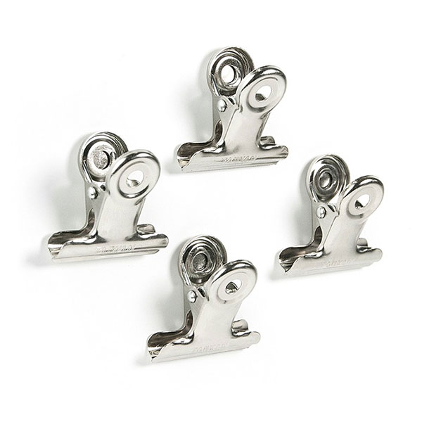 Magnetklämmor Bulldog Mini 4 st - Silver