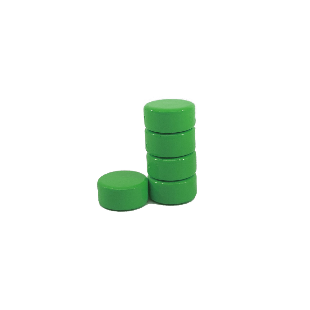 Ferritmagneter m/nylon - 5-pack Grön