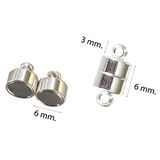 Magnetlås för smycken 12x6 mm, Silver (liten)