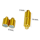 Magnetlås för smycken 20x6 mm, Guld (medium)