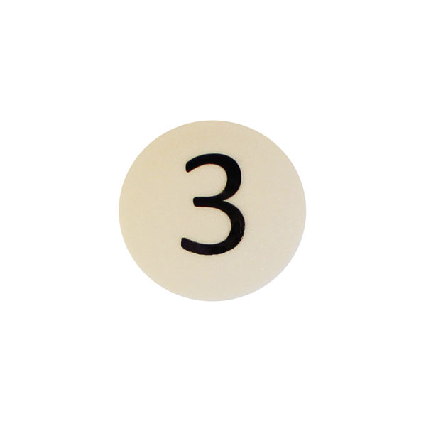 Stark symbolmagnet, vit rund (3)