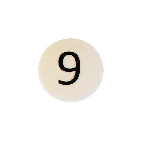 Stark symbolmagnet, vit rund (9)