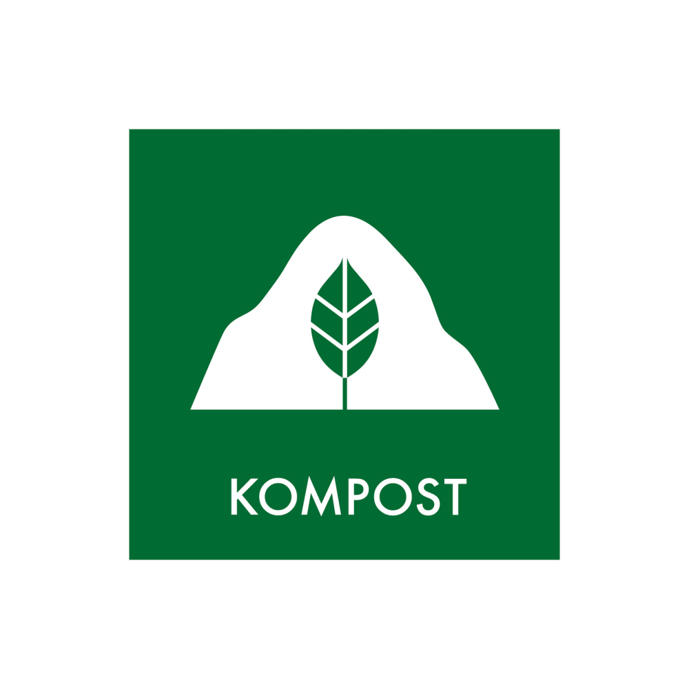 Sopsorterings "kompost" - magnetskylt 30x30 cm