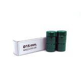 Magnordic magneter, Grön Ø15 mm - kontorsmagnet (10 st)