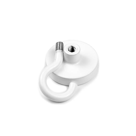 Krokmagnet Ø32 mm, Vit (neodymium)