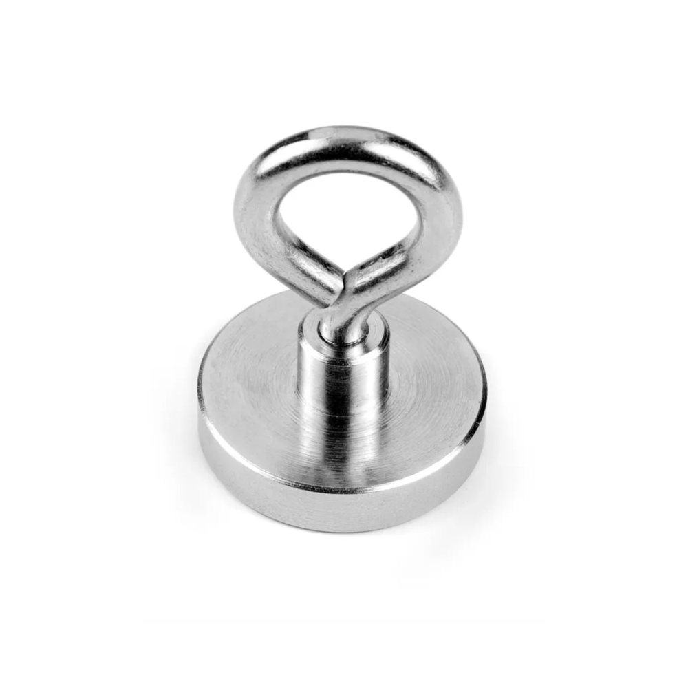 Krokmagnet med sluten ögla, Ø32 mm. (neodymium)