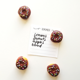 Donut magneter BRUNA, 4-pack - kylskåpsmagneter