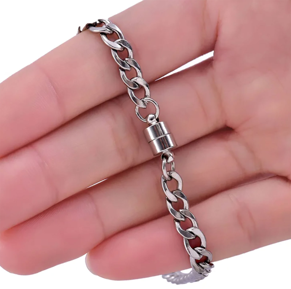 Magnetlås för smycken 12x6 mm, Silver (liten)